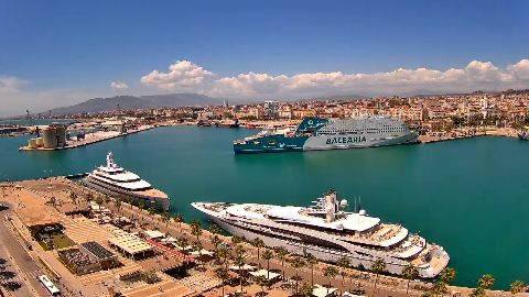 Malaga uosto tiesioginė kamera tiesioginės kameros peržiūra